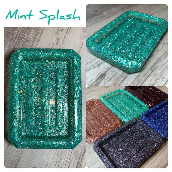 Glitter & Epoxy Soap Dish