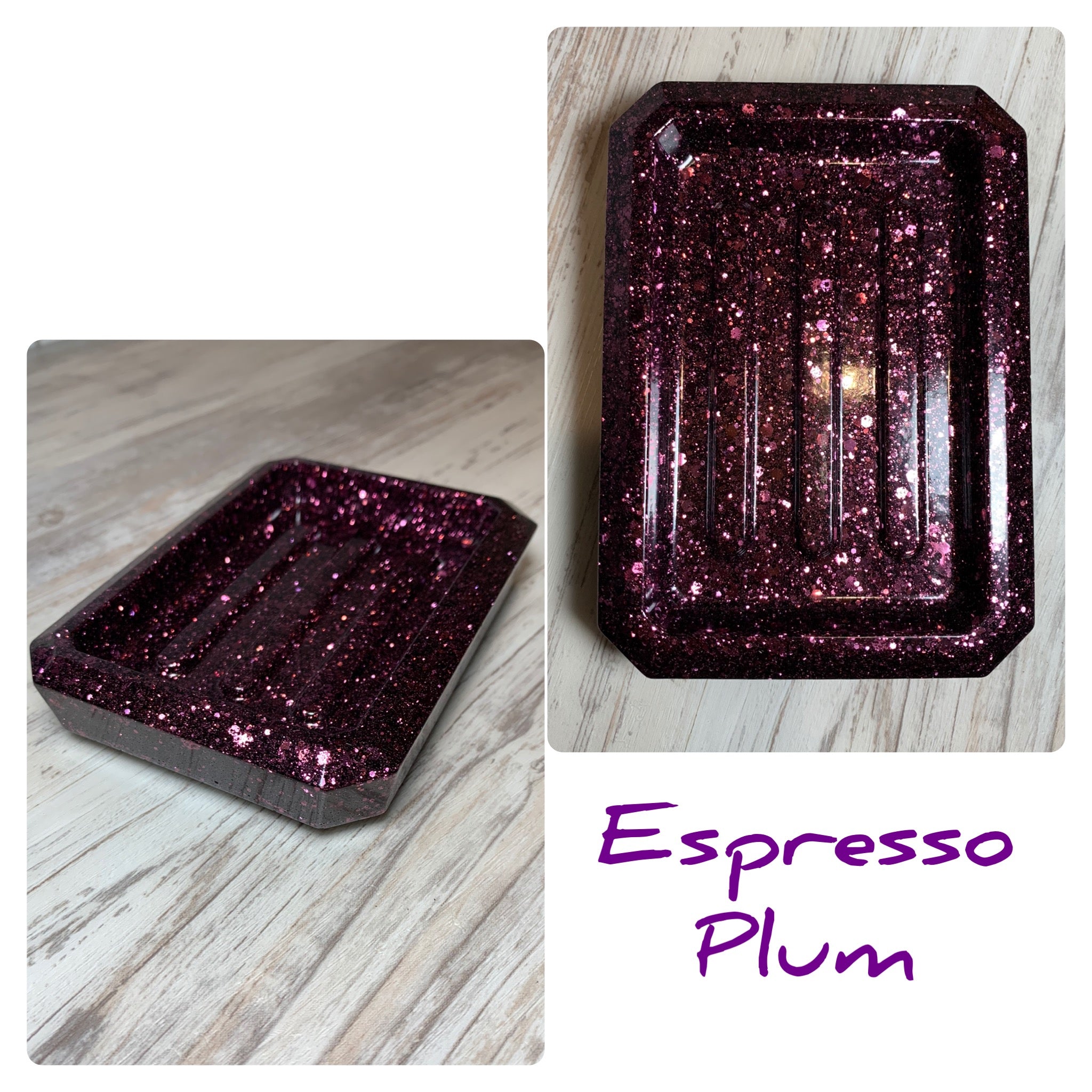 Glitter & Epoxy Soap Dish
